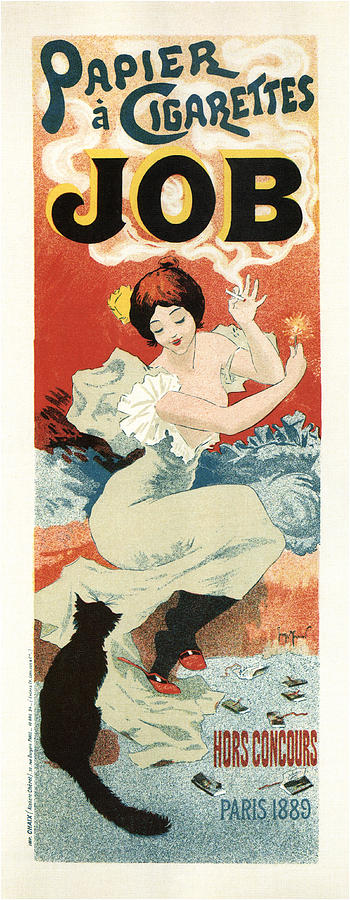 Vintage Mixed Media - Papier a Cigarettes Job - Tobacco - Vintage Advertising Poster by Studio Grafiikka