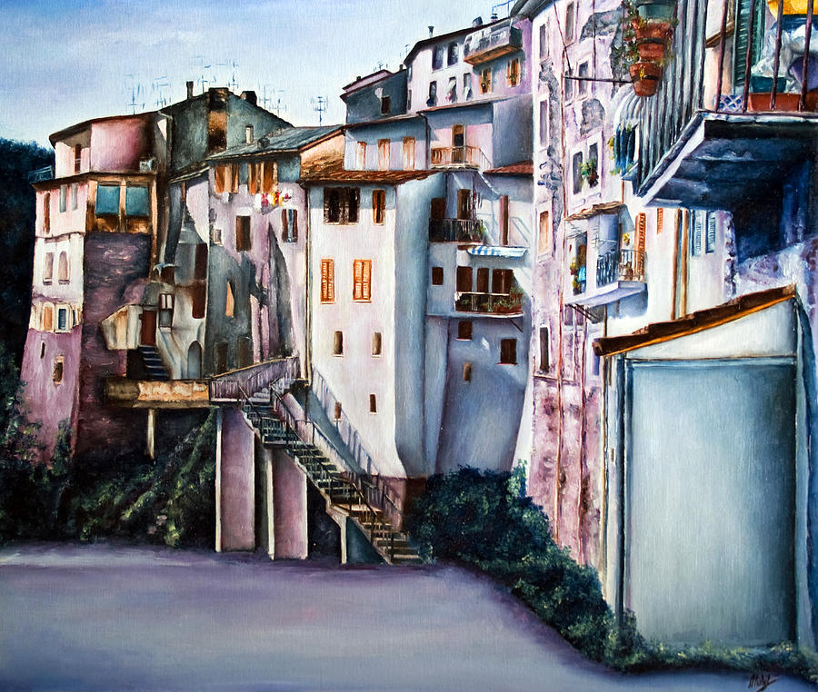Tall Houses Painting by Michelangelo Rossi