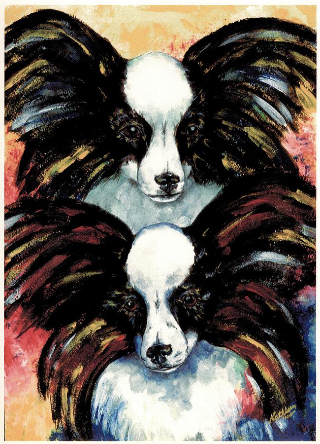 Dog Painting - Papillon De Mardi Gras by Kathleen Sepulveda