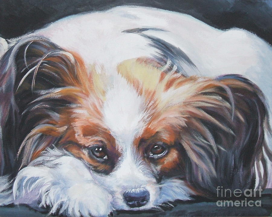 Papillon Painting by Lee Ann Shepard