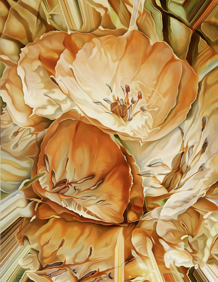 Fleur Painting - Papillon  by Mondot Bruno