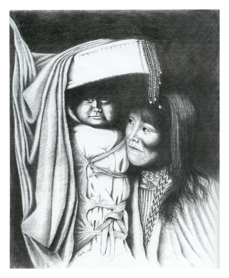 Papoose Drawing by Lawrence Tripoli