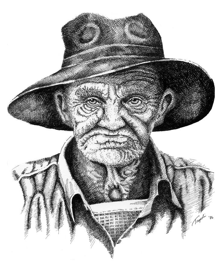 Pappy Drawing by Lawrence Tripoli