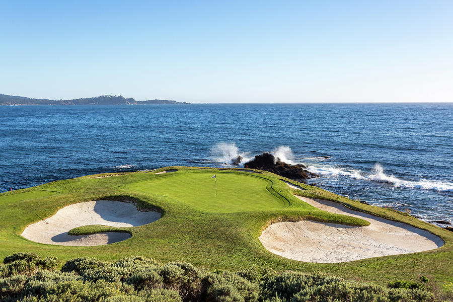 Par 3, 7th Hole at Pebble Beach Photograph by Mike Centioli