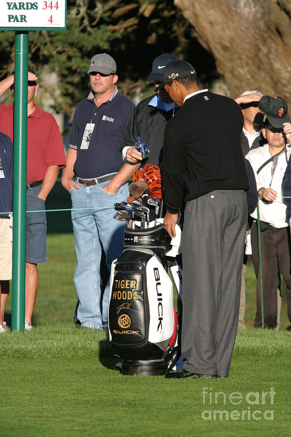 Par 4  Tiger Woods  Photograph by Chuck Kuhn