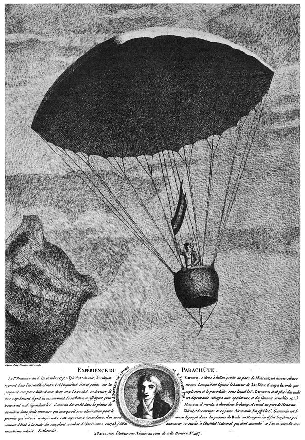 Transportation Photograph - Parachute, 1797 by Granger