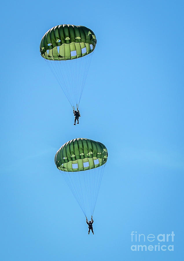 Parachute Pair Photograph by Tom Claud