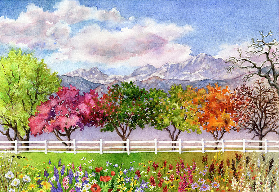 Parade of the Seasons Painting by Anne Gifford