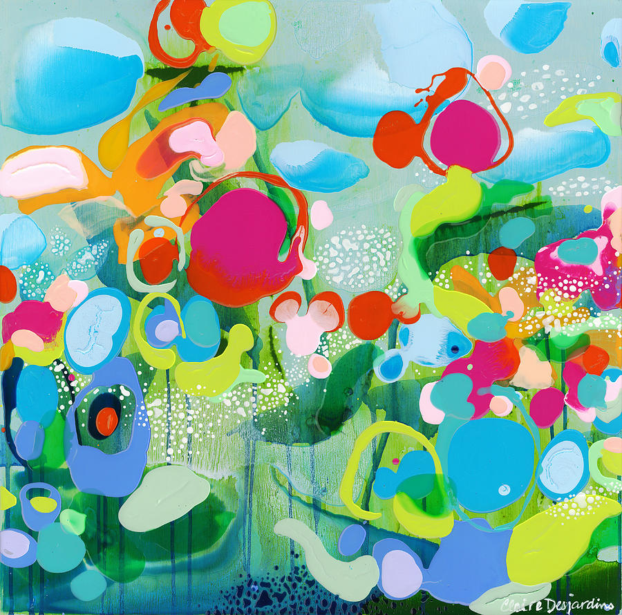 Abstract Painting - Paradise Outer Limits by Claire Desjardins