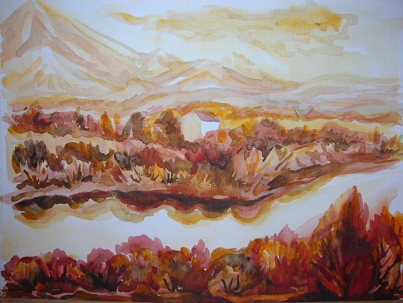 Paradise Valley Painting by Anna  Duyunova