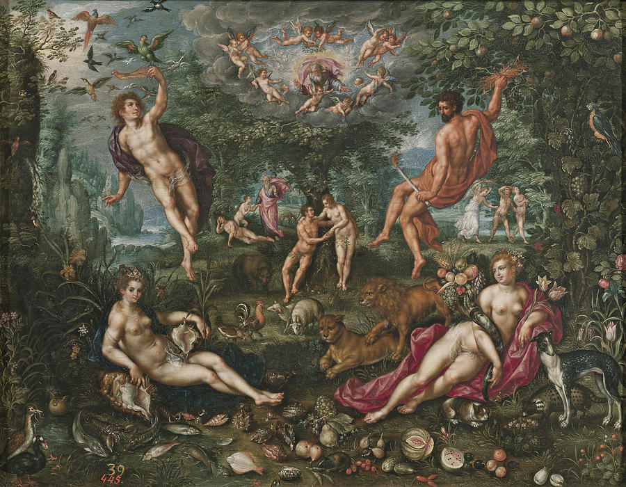 Paradise with the Four Elements Painting by Denis van Alsloot and Hendrick de Clerck