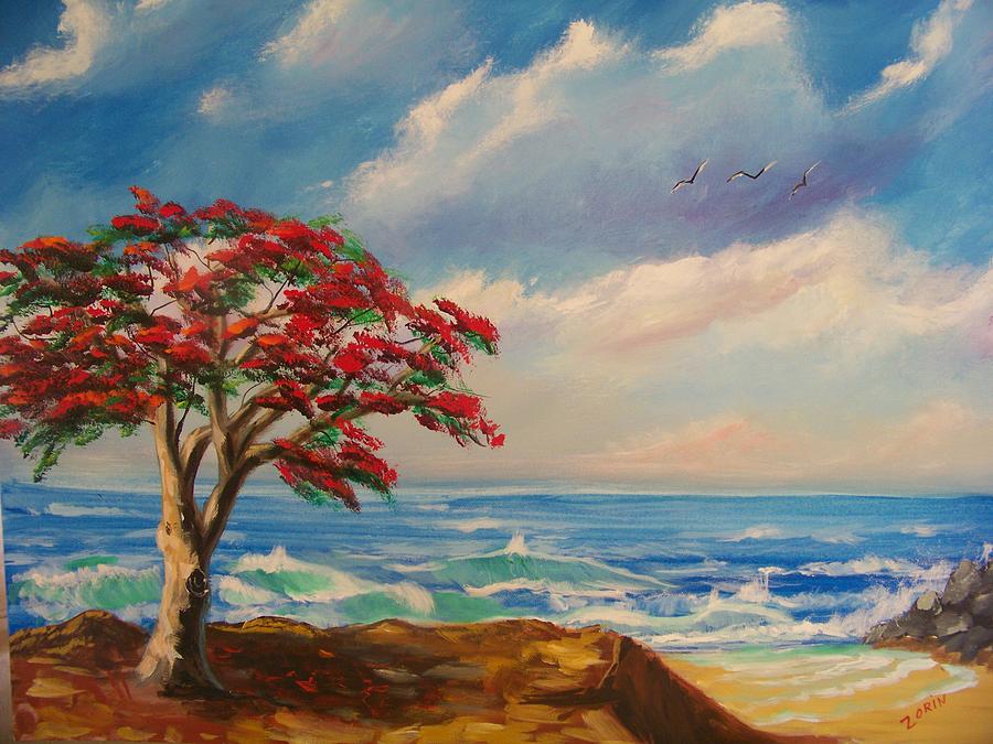 Paradise Painting By Zoraida Cortes Pixels