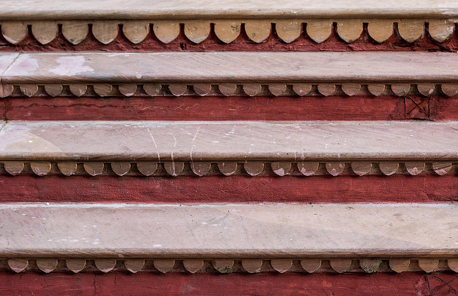Parallel Lines and Repeating Shapes Staircase Minimal Photograph by Prakash Ghai