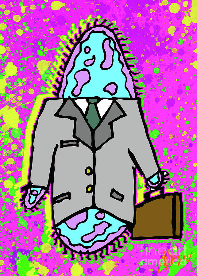 Snail Digital Art - Paramecium On Business by Morgan Richardson Snail Digital Art - Paramecium On Business by Morgan Richardson
