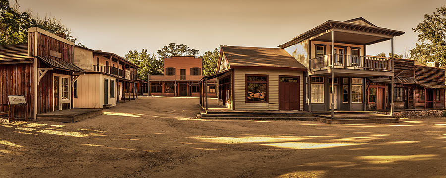 Paramount Ranch Main Street - Panorama Photograph by Gene Parks