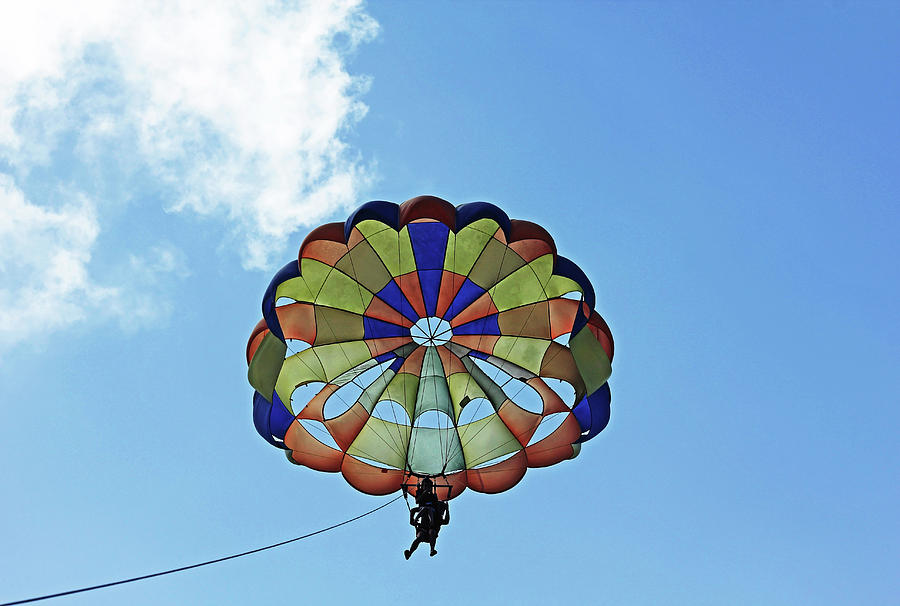 Parasailing Photograph by Debbie Oppermann