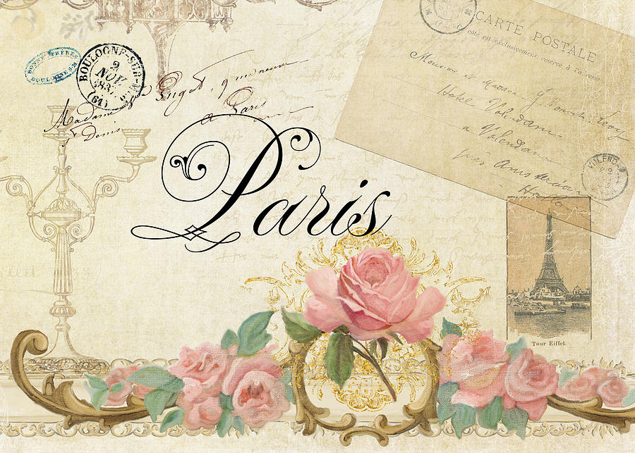 Parchment Paris - Timeless Romance Painting by Audrey Jeanne Roberts