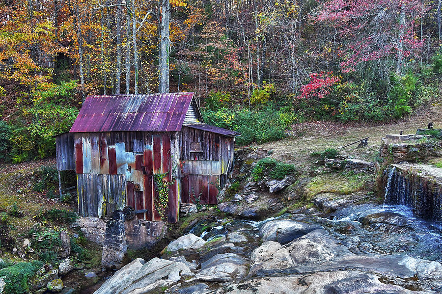 Grist Mill Photograph - Pardue Mill by Jessica Waters