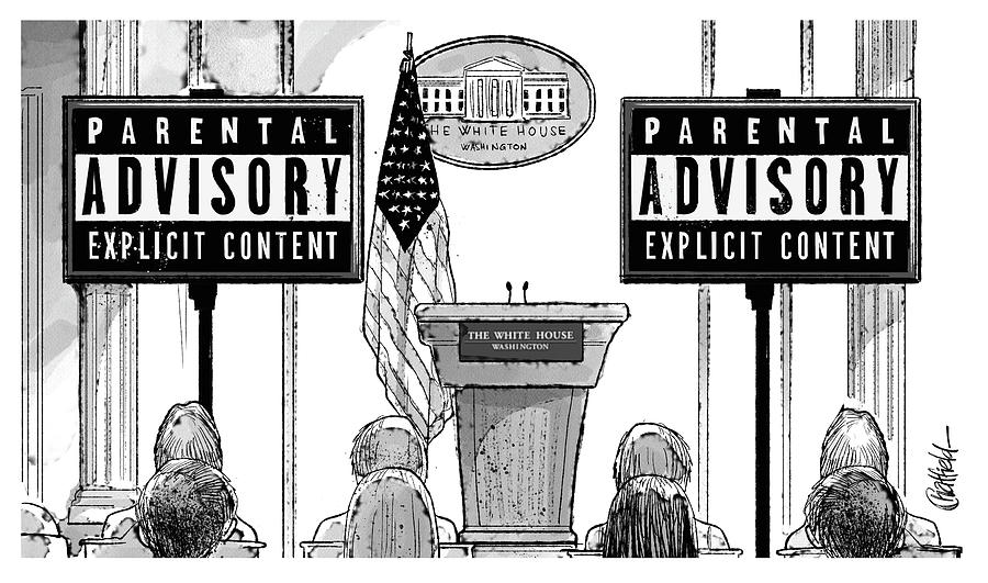Parental Advisory Explicit Content Drawing by Jason Chatfield