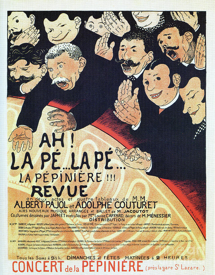 Paris 1895 Revue La Pepiniere Drawing by Heidi De Leeuw