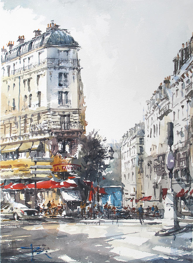 Paris 2 Painting by Tony Belobrajdic