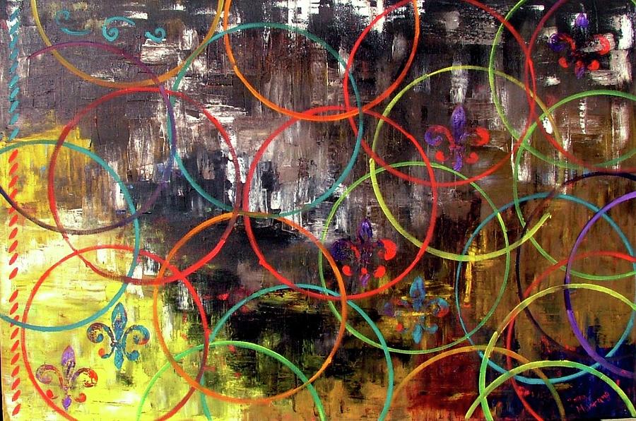 Abstract Painting - Paris abstract by Inna Montano