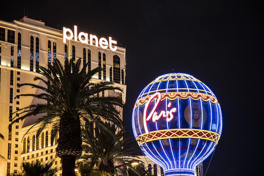 Paris and Planet in Las Vegas Photograph by John McGraw