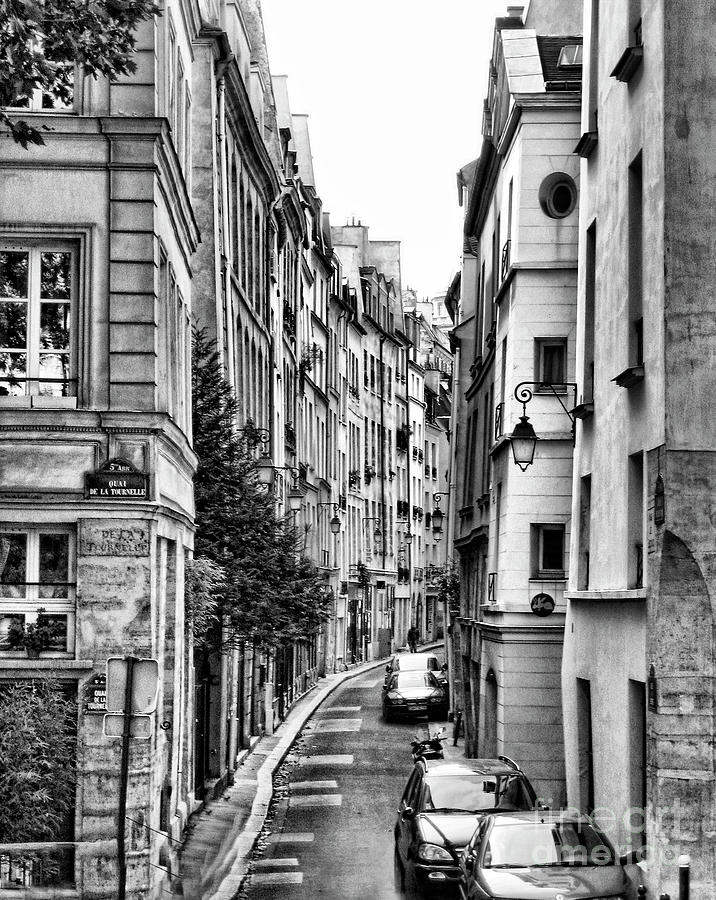 Paris Architecture Urban BW Photograph by Chuck Kuhn