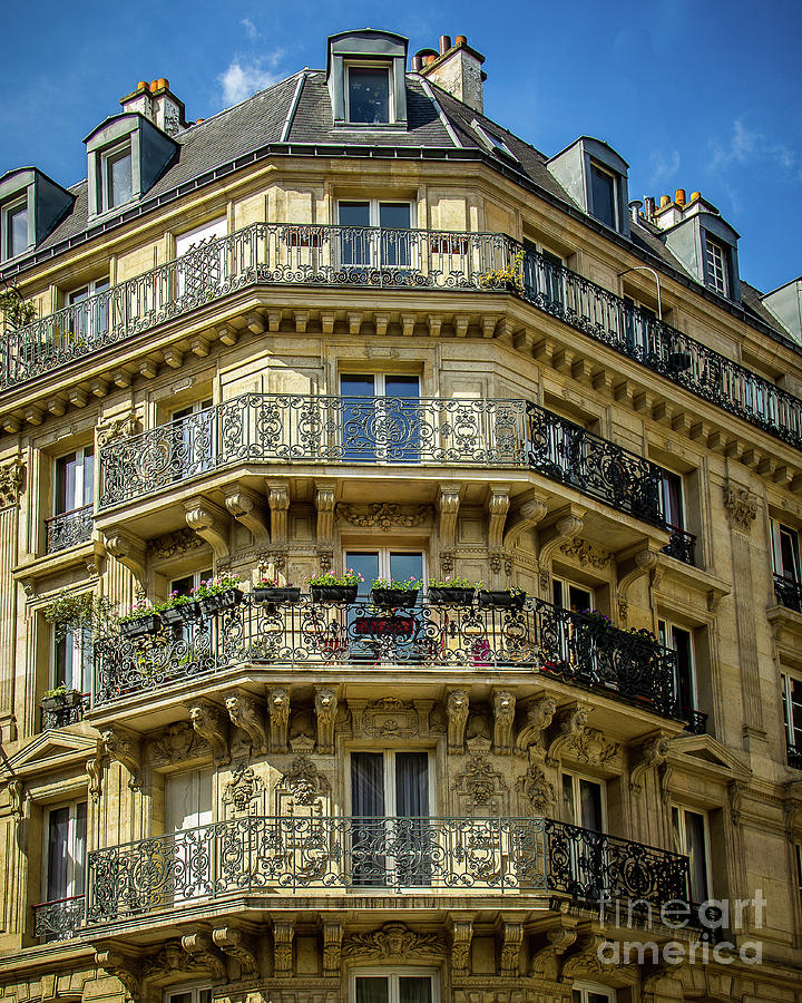 Paris Balcony Photograph by Perry Webster