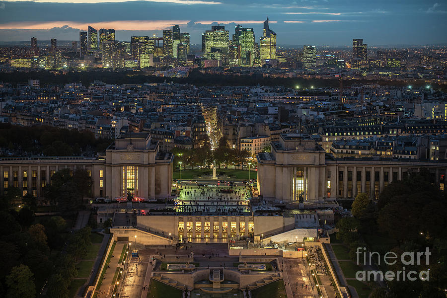 Paris beyond the Trocadero Gardens Photograph by Mike Reid