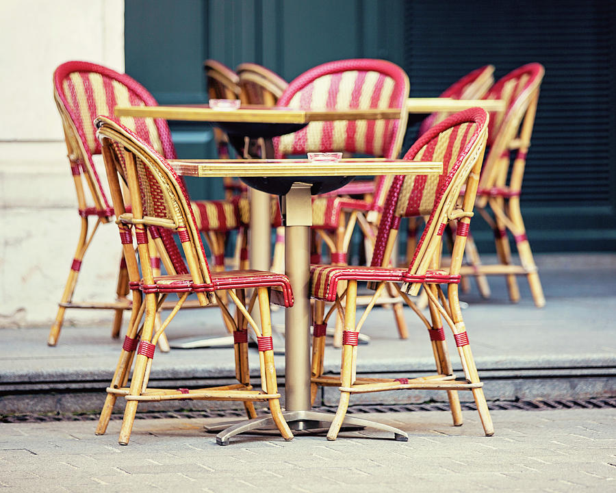 Paris Cafe Chairs - Paris, France Photograph by Melanie Alexandra Price