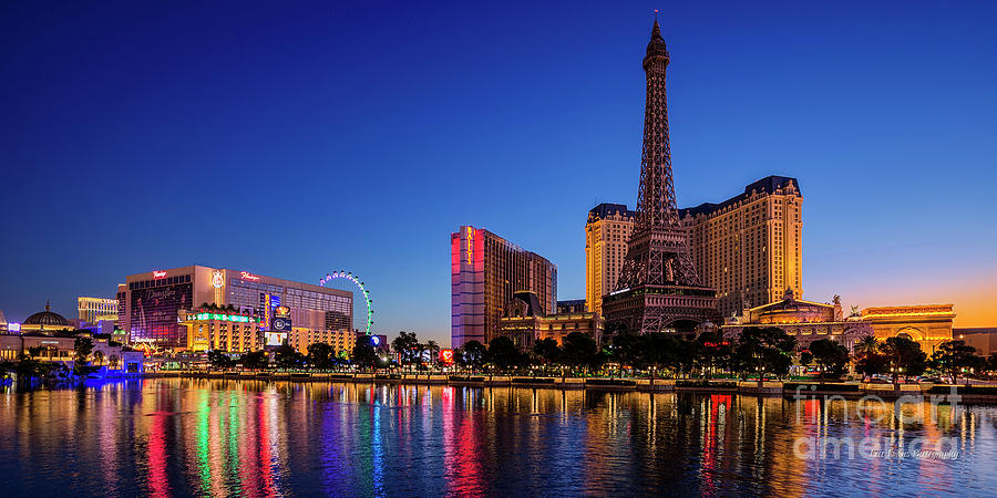 Eiffel Tower Photograph - Paris Casino At Dawn 2 to 1 Ratio by Aloha Art