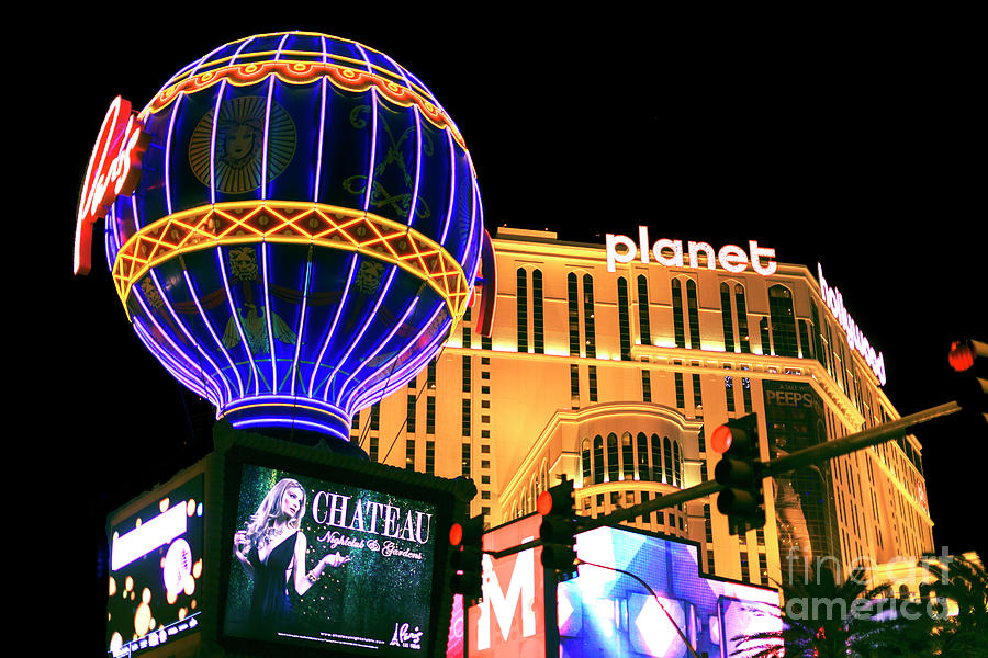 Las Vegas Photograph - Paris Casino Las Vegas At Night by John Rizzuto