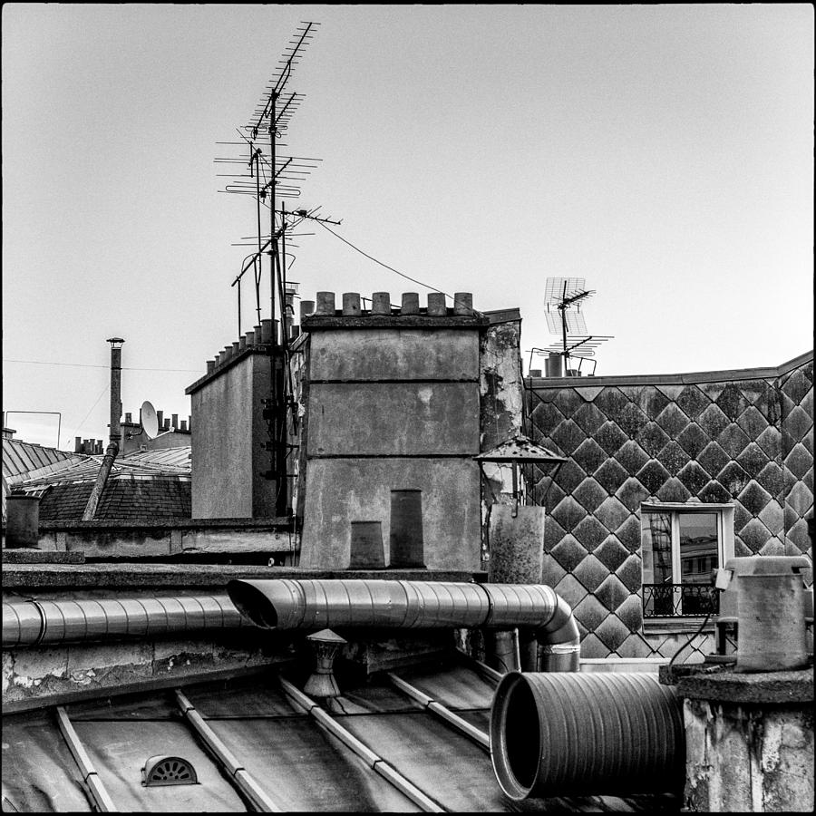 Paris Photograph - Paris Chimneys and Antennas by Lazh Lo