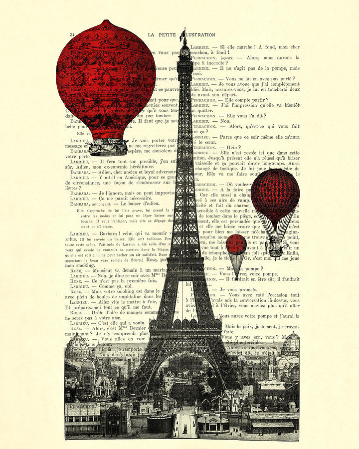 Eiffel Tower Digital Art - Paris, city of love by Madame Memento