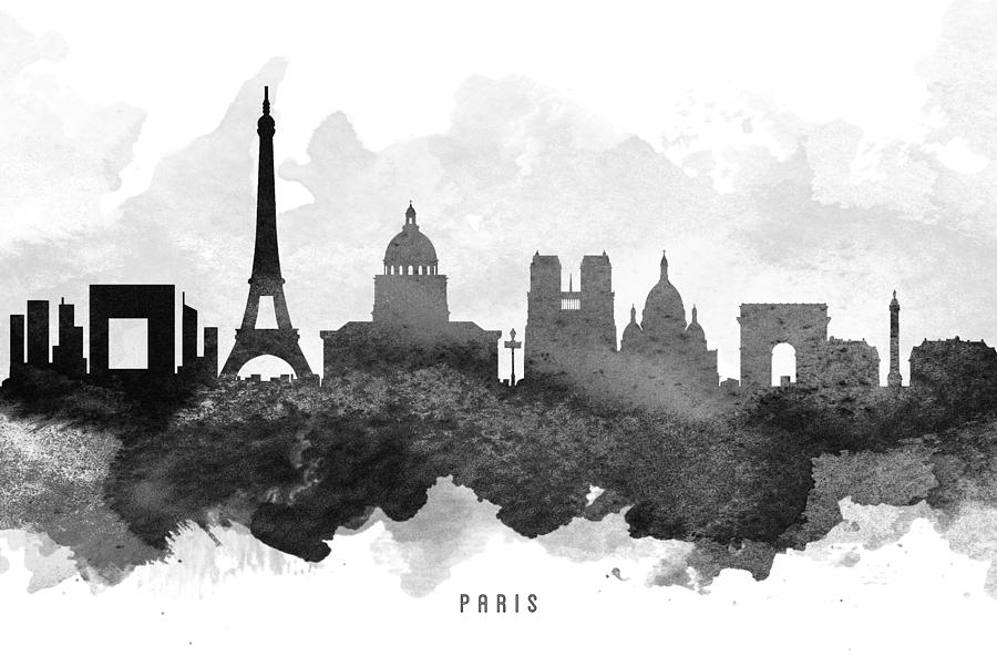 Paris Painting - Paris Cityscape 11 by Aged Pixel