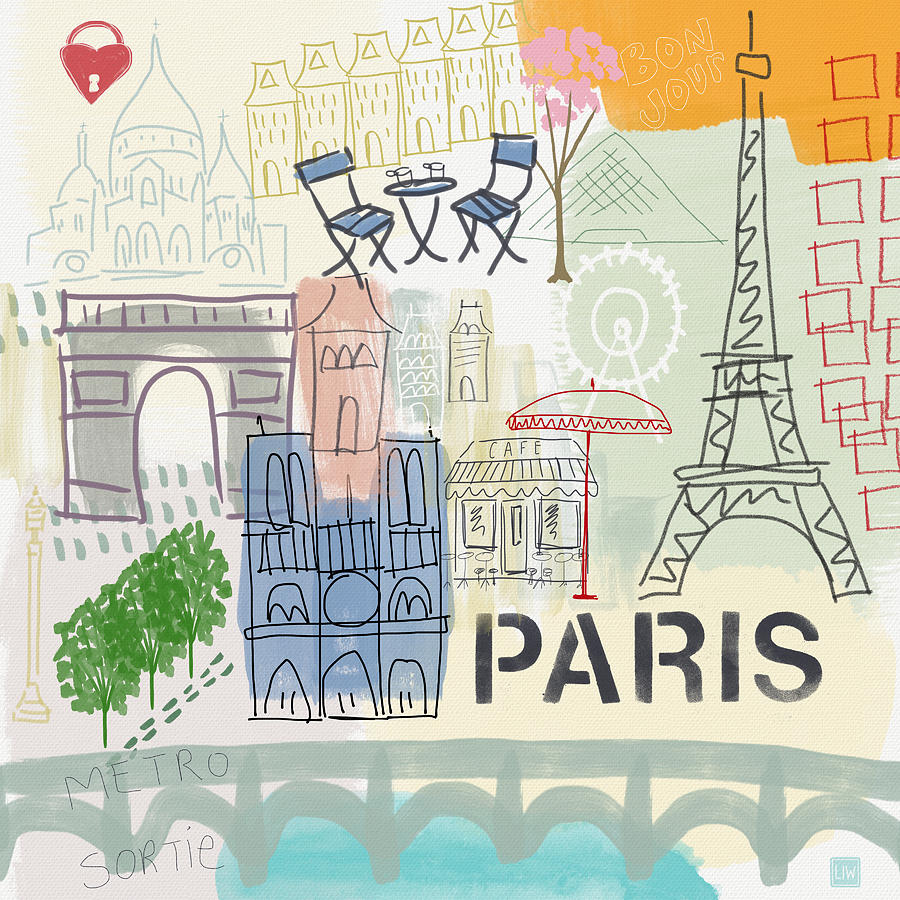Paris Painting - Paris Cityscape- Art by Linda Woods by Linda Woods