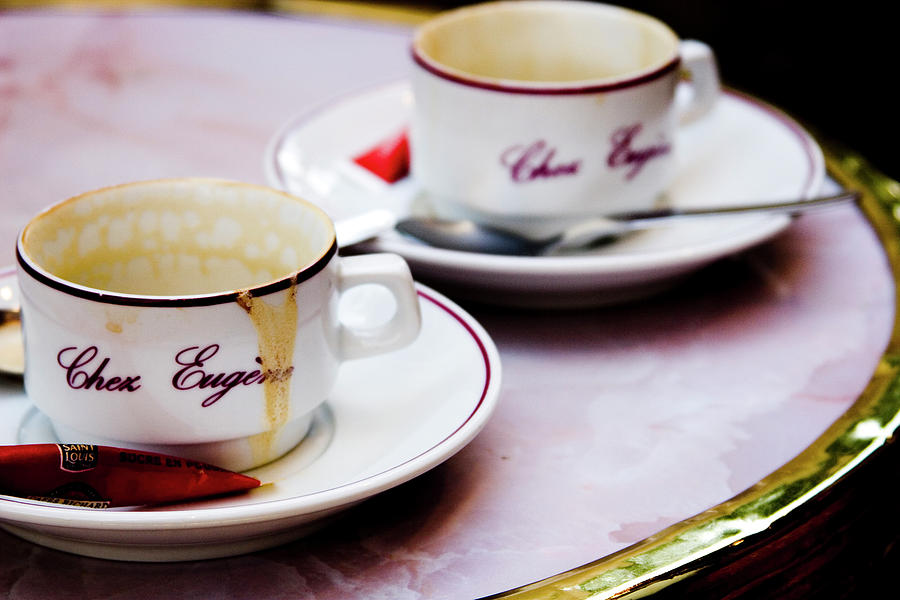 Paris Coffee Cups Photograph by David Chasey