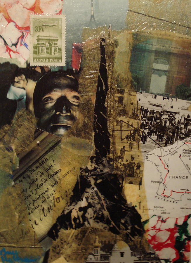Paris Collage Mixed Media by Buff Holtman
