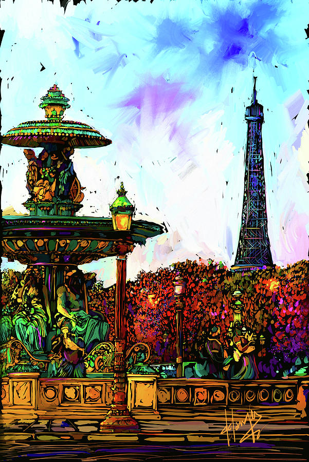 Paris Painting by DC Langer
