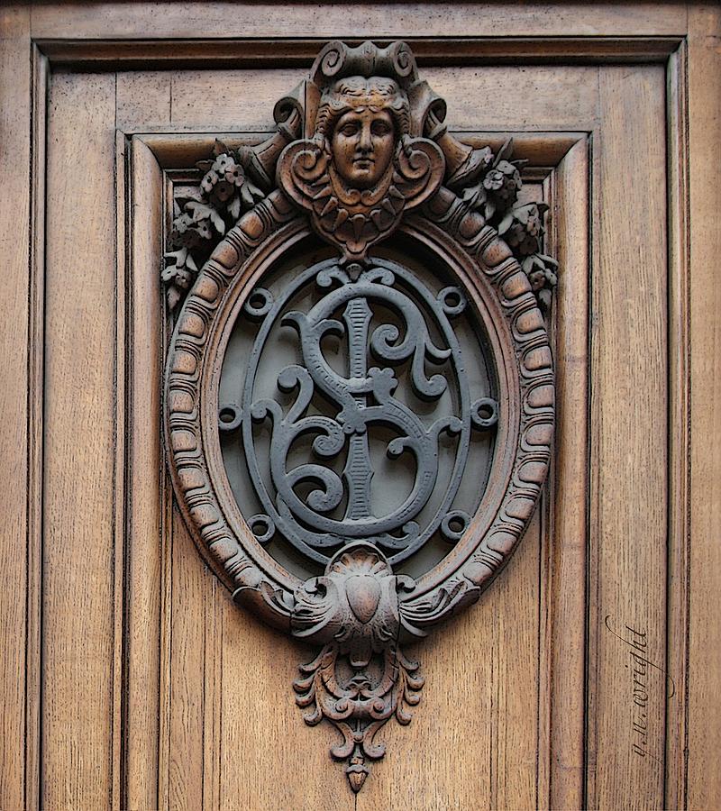 Paris - 19th Century Door Ornament Photograph by Yvonne Wright