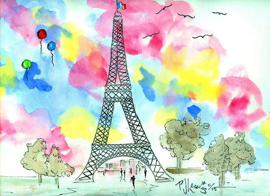 Paris dreaming Painting by PJ Lewis