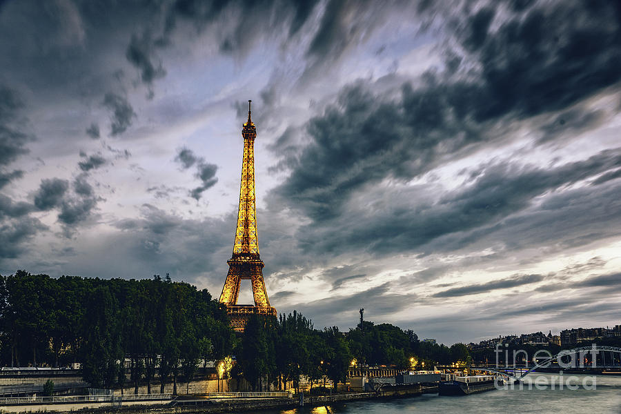 Paris Eiffel Tower at Dusk Photograph by Alissa Beth Photography