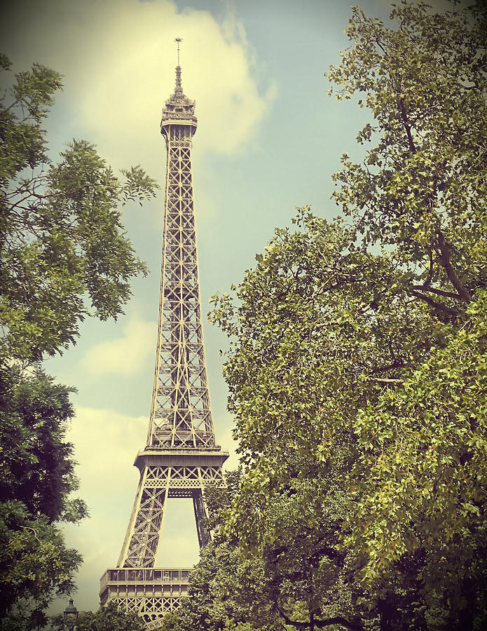 Paris Eiffel Tower in Distance Photograph by Loretta S