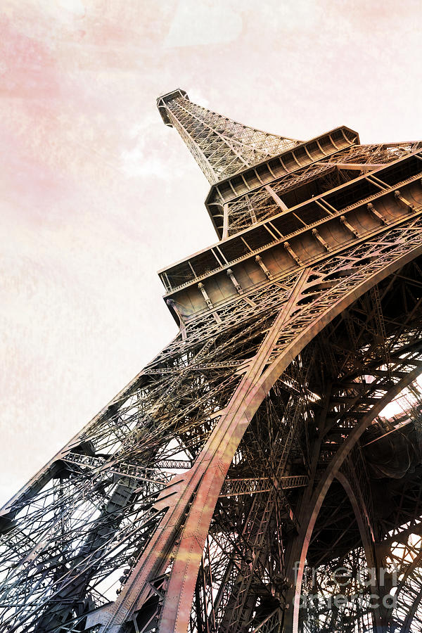 Paris Photograph - Paris Eiffel Tower Impressionistic Sepia Abstract - Eiffel Tower Sepia Vintage Art Decor and Prints by Kathy Fornal
