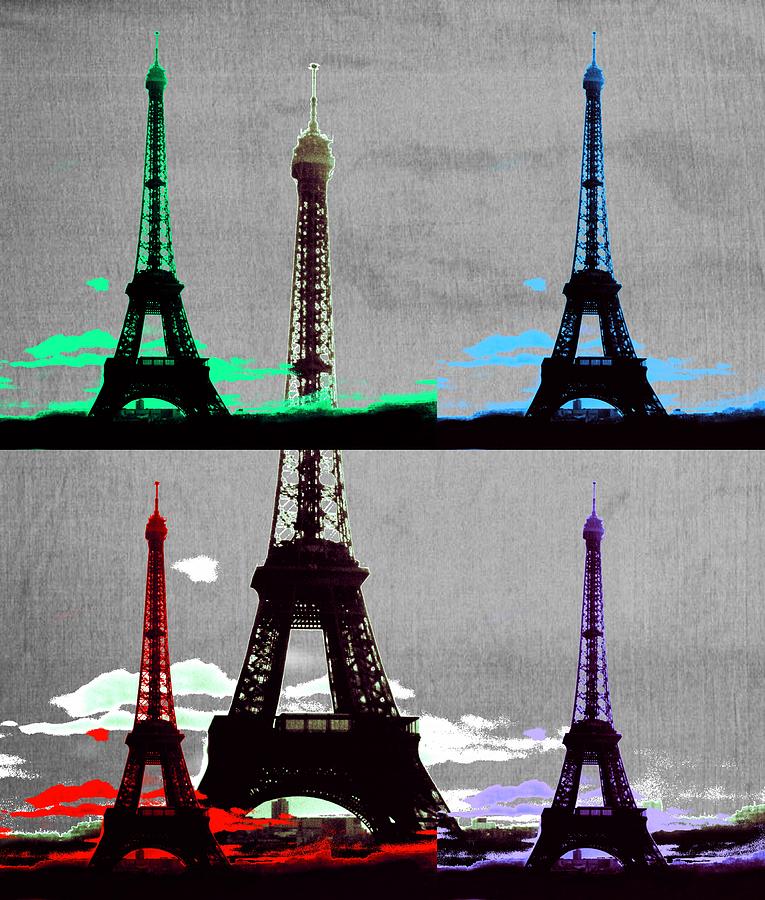 Paris, Eiffel Tower - POP Art Photograph by Marianna Mills