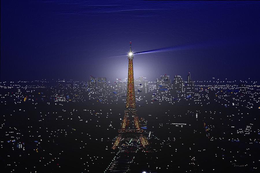 Paris Etched Digital Art by Mark Taylor