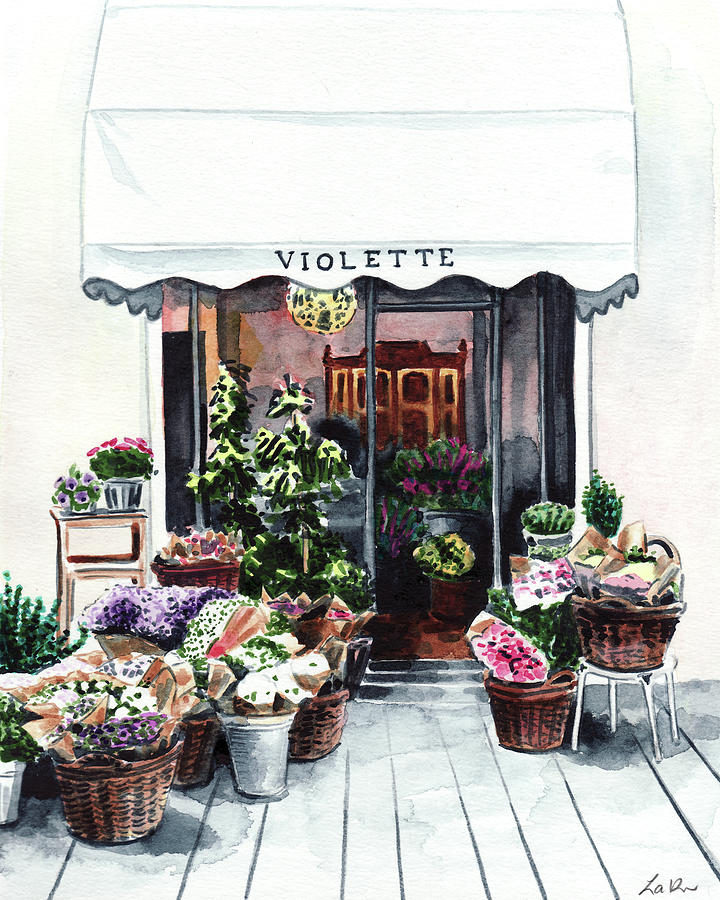 Download Paris Flower Shop Florist Country Garden Print of ...