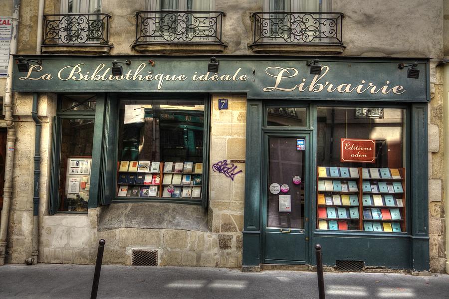 Paris France Book Store Library Photograph by Toby McGuire