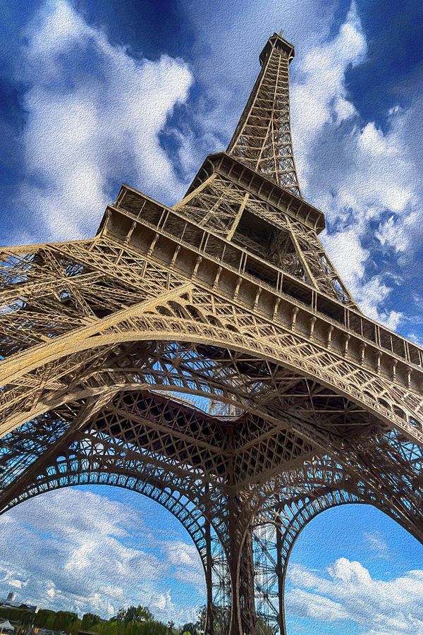 Paris France Eiffel Tower Photo Painting 7K_DSC1999_09102017 Photograph by Greg Kluempers